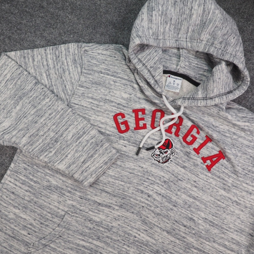 Georgia Bulldogs Hoodie Men XL Gray Space Dye NCAA Champion Gameday Pullover